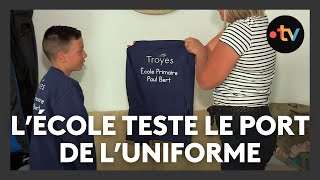 Rentrée scolaire  cette école de Troyes teste luniforme [upl. by Nyleahcim]