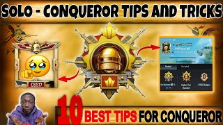 4 DAYS LEFT ⏳  10 MOST IMPORTANT TIPS FOR SOLO  RANK PUSH TARGET ✔  TIPS FOR SOLO  CONQUEROR 🎯 [upl. by Lyman]