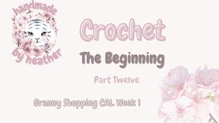 Crochet The Beginning  CAL week 1 Part 12 [upl. by Lezah]