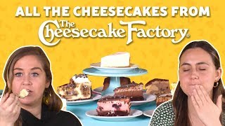 We Tried Every Cheesecake from The Cheesecake Factory  Food NetworkNetwork [upl. by Ielarol]