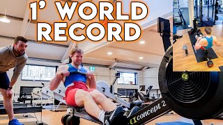 Phil Clapp 1 Minute Rowing Machine World Record [upl. by Ysac]