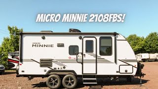 2021 Winnebago Micro Minnie 2108FBS Couples Camper With Storage [upl. by Dnomrej]