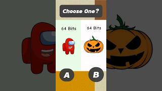 64 Bits 32 Bits 16 Bits 8 Bits 4 Bits 2 Bits 1 Bit animation pumpkin amongus [upl. by Malorie]