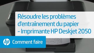 Résoudre les problèmes dentraînement du papier  Imprimante toutenun HP Deskjet 2050  HP Support [upl. by Auhsej400]