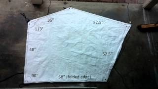 20140708 Tyvek Tarp Tent Dimensions [upl. by Nomyt]