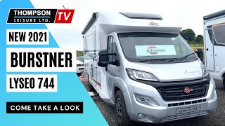 NEW 2021  Burstner Lyseo 744 manual motorhome walkthrough tour [upl. by Alburg]