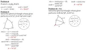 PLANE and SPHERICAL TRIGONOMETRY 3 Part 3 [upl. by Nahgeem]