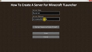 How To Create A Server For Minecraft TLauncher New Version [upl. by Simson]