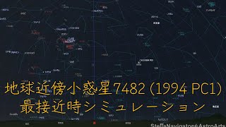 地球近傍小惑星7482 1994 PC1 最接近時シミュレーション [upl. by Evangeline]