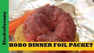 Hobo Dinner Foil Packet For Barbecue Or Campfire  Easy Camping Recipe [upl. by Fotinas]