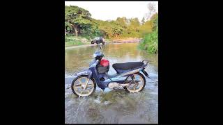 Honda Wave 100  Sg Batangsi off road trail 🛵💨 [upl. by Yhtomiht538]