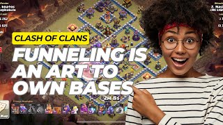 Funnelling is an Art in Clans Of Clans to own Bases  Road To 1 Million Subscribers [upl. by Leann864]