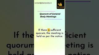 Quorum of General Body Meeting [upl. by Sirroned]