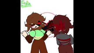 FIEN meme ft frisk cuphead and chara from dimensional coalescence roblox cuphead undertale [upl. by Suhploda]