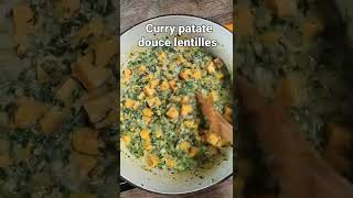 curry coco lentilles patate douces rapide facile et pas cher [upl. by Eelidnarb429]