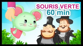 Une Souris Verte  1H de comptines et chansons Titounis [upl. by Yenttirb]