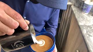 Speciality Coffee Training  Barista art skills  Coffee Latte Art Tutorial rabbt latte art [upl. by Egwan]