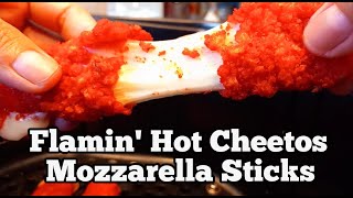 Flamin Hot Cheetos Mozzarella Sticks  Hot Cheetos Mozzarella Sticks Air Fryer shorts [upl. by Nakre]