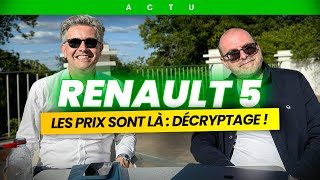 Renault R5  les prix sont là et cela fait débat   le reste de lactu auto [upl. by Aissatsana67]