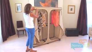 HoneyCanDo WRD01272 60Inch Portable Storage Wardrobe Instruction Video [upl. by Odlaner514]