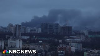 Explosions and smoke seen across Kyiv as Russia launches massive air attack [upl. by Oninotna]