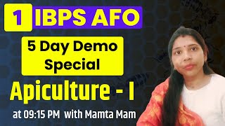 Apiculture  01  IBPS AFO 5 Demo Special  by Mamta Mam ibpsafo ibpsafo2023 [upl. by Acalia]