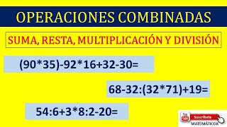 593 OPERACIONES COMBINADASSUMARESTAMULT DIV903592163230 6832327119 54638220 [upl. by Benyamin]