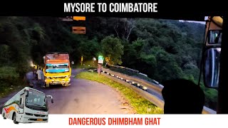 Mysore to Coimbatore KSRTC Airavat bus journey  Dangerous Dhimbam Ghat  27 Hairpin Bends 😱 [upl. by Yelyak148]