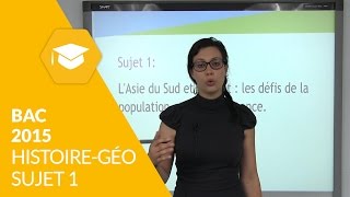 Bac 2015  Histoire Géographie  Sujet 1 corrigé LES [upl. by Kimber]