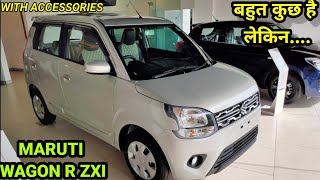 Maruti Wagon r 2021 new model  zxi top model on road price features review [upl. by Llenrod]