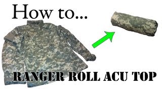 Army Packing Hack How to Ranger Roll Your ACU Jacket  Folding Uniform for Basic Training [upl. by Hamrnand]