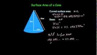 Surface Area of a Cone  Corbettmaths [upl. by Avika]