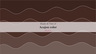 Shades amp Tints of Acajou color 4c2f27 A Cool Red color 432922 3b241e 5f463f 735d57 [upl. by Montana]