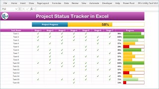 Project Status Tracker in Excel  Step by Step Tutorial [upl. by Oiratno60]