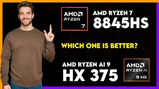 AMD Ryzen 7 8845HS vs AMD Ryzen AI 9 HX 375 Comparison [upl. by Shewmaker722]