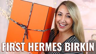 UNBOXING MY FIRST HERMES BIRKIN My Dream Bag Hermes Birkin 30 Etain Rose Gold [upl. by Sitoel]