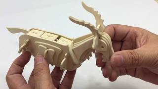 DIY 3D Woodcraft Construction Kit Goat [upl. by Prady]