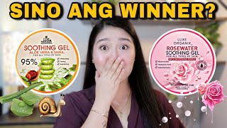 Rosewater vs Aloe Vera and Snail  Luxe Organix Soothing Gel Comparison  May Santos [upl. by Assylla]