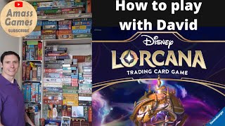 How to play Disney Lorcana two player card game overview preview teaser trailer AmassGames boardgame [upl. by Melinda]