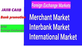 Merchant Market Interbank Market amp International Markets [upl. by Oalsinatse]