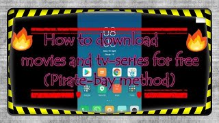 How to download free Movies and Tvseries PirateBay method 💯 [upl. by Acinnod992]