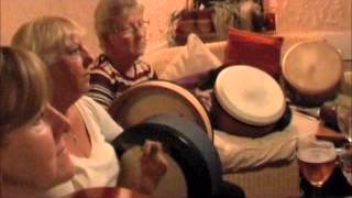 Bodhrán pattern drumming with Curiad y Drwm and solo by Alan Drwm [upl. by Annocahs]