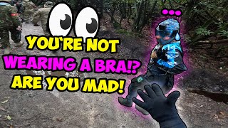 Shes Playing All NATURAL 😳👀 Airsoft Funny Moments amp Fails [upl. by Remoh58]