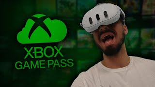 Como funciona o Xcloud Gamepass dentro da realidade virtual Testes de controles e impressões [upl. by Tallbott87]