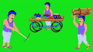 खजाना निकालते कार्टून के कैरेक्टर ग्रीन स्क्रीन वीडियो। cartoon character green screen video [upl. by Sloane560]