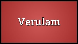 Verulam Meaning [upl. by Aicnarf]