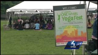 Yoga Fest draws hundreds to Point [upl. by Trenna841]