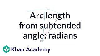 Finding arc length from radian angle measure  Trigonometry  Khan Academy [upl. by Gilberte]