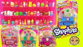 Shopkins 12 Packs with Blind Bags Season 1  2  3 4 and Collectors Case  Cookieswirlc Video [upl. by Annabelle]