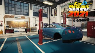 СНОВА NISSAN GTR CAR MECHANIC SIMULATOR 2021 ЧАСТЬ №1 [upl. by Rikki104]